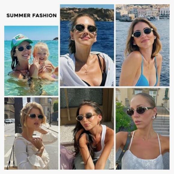 Mosanana New Retro Oval Sunglasses - Model MS52364 - Picture 7 of 8